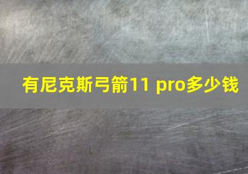 有尼克斯弓箭11 pro多少钱